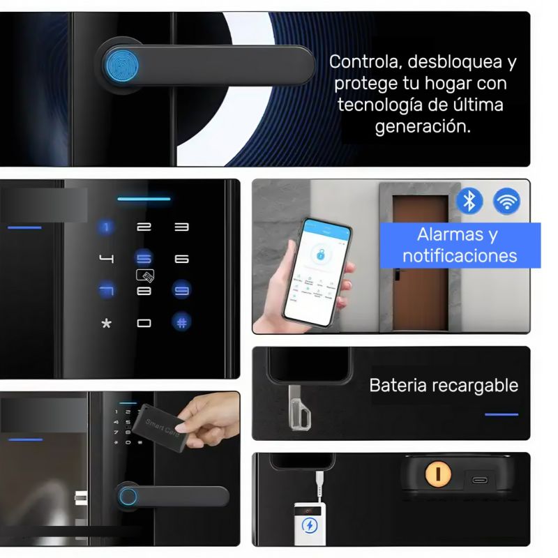 Comprar Cerradura Inteligente Wifi en Electroshopy - Ángulo 5